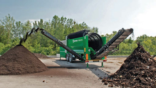 Komptech Trommel Screen Working