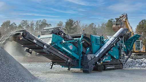 trakpactor 320SR impactor crushing gravel