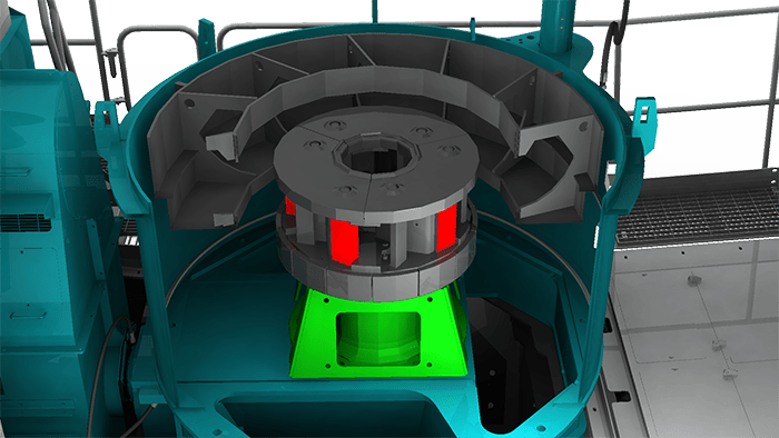 Rendering of the inside of a Powerscreen VSI