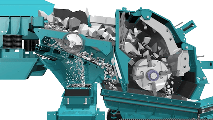 Powerscreen Trakpactor Impact Crusher Material Flow