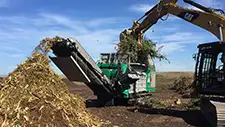 Crambo Shredder Processing Green Waste On Site
