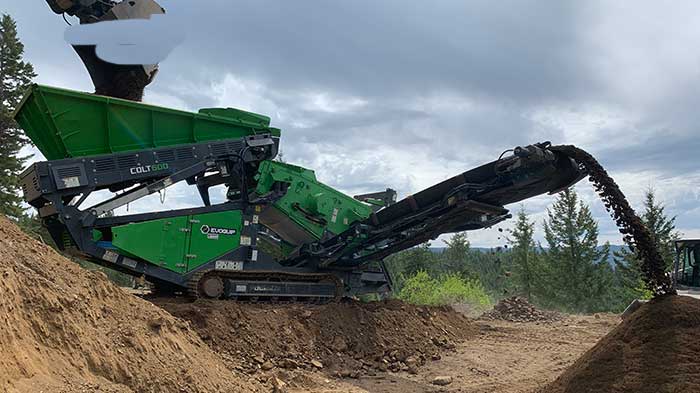 Evoquip Colt Compact Screen working in sand and gravel