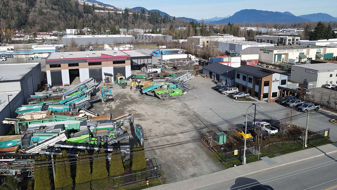 Foreman equipment storage yard and facilities in Chilliwack, b.c.