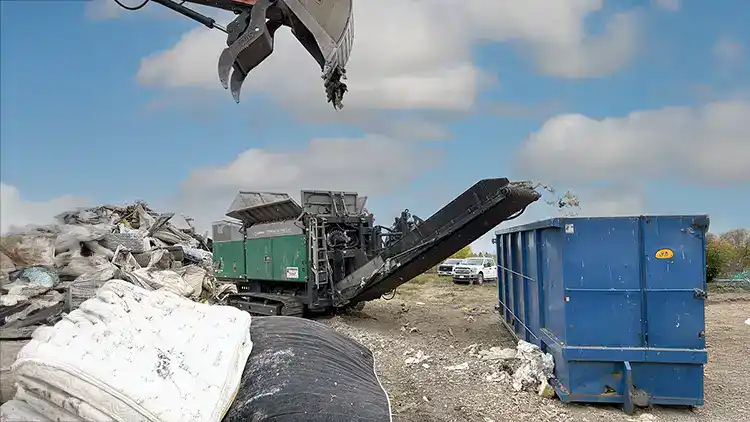 Komptech Terminator Shredding Mattresses