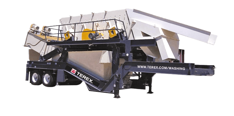 Mobile washing screen with fine material screw washer