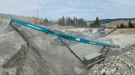 Powerscreen Stacker Piling Gravel