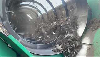 screened Compost Overs with Plastic Contaminants