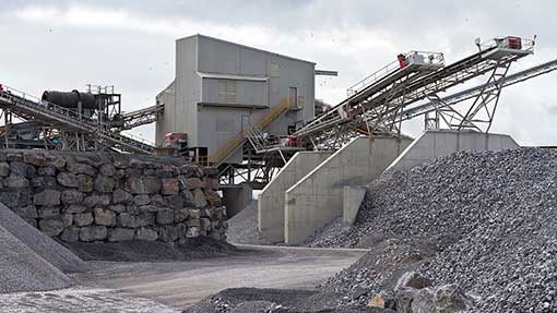 Stationary Crushing Spread InGravel Pit