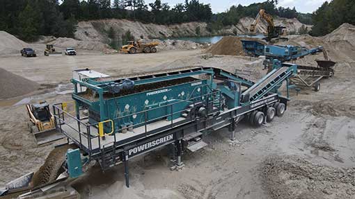 wheel portable crushing spread